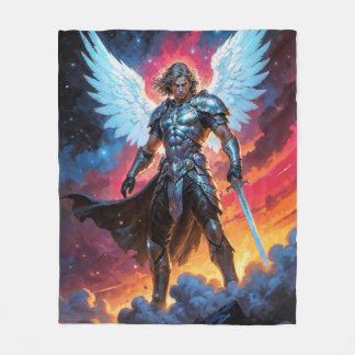 Gloryblade Archangel Michael Fleece Blanket