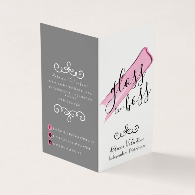 Gloss Like A Boss Folded Business Card (Outside)