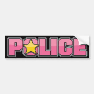 Gloss Pink Police Department 3 Bumper Sticker