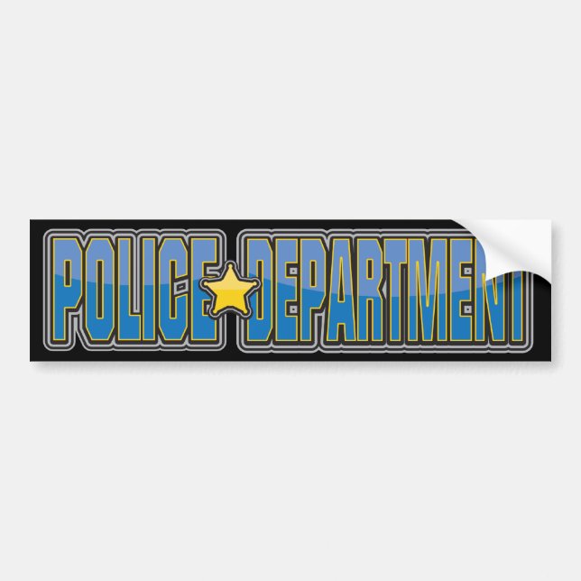 Gloss Police Department Light Blue Bumper Sticker (Front)
