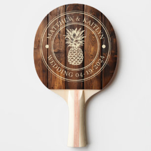 Gloss Stain Boards Pineapple Wedding Names Ping Pong Paddle