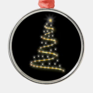 Glossy and shiny christmas tree metal tree decoration