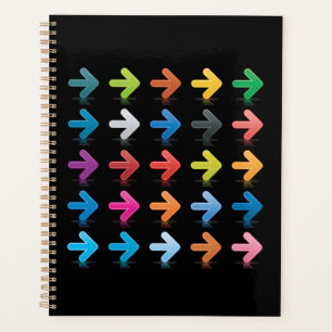 Glossy Arrows Set Vibrant Directional Pointers Planner