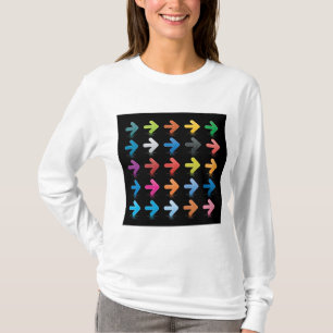 Glossy Arrows Set Vibrant Directional Pointers T-Shirt