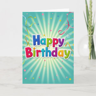Glossy Birthday Burst Card