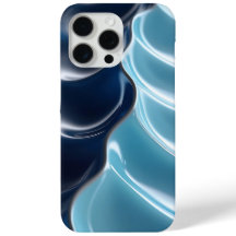 Glossy Blue Abstract iPhone Case