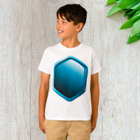 Glossy Blue Hexagon Icon Modern Geometric