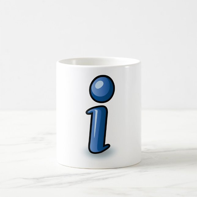 Glossy Blue Information Icon Symbol Coffee Mug (Creator Uploaded)