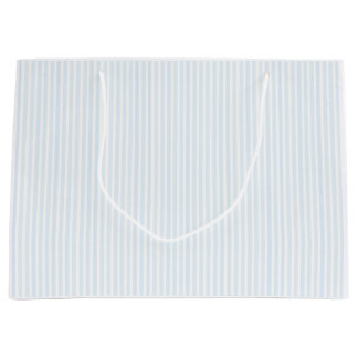 Glossy Blue Striped Pastel Gift Bag