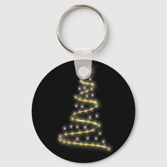 Glossy christmas tree key ring (Front)
