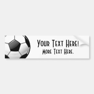 Glossy Classic Soccer Ball Bumper Sticker