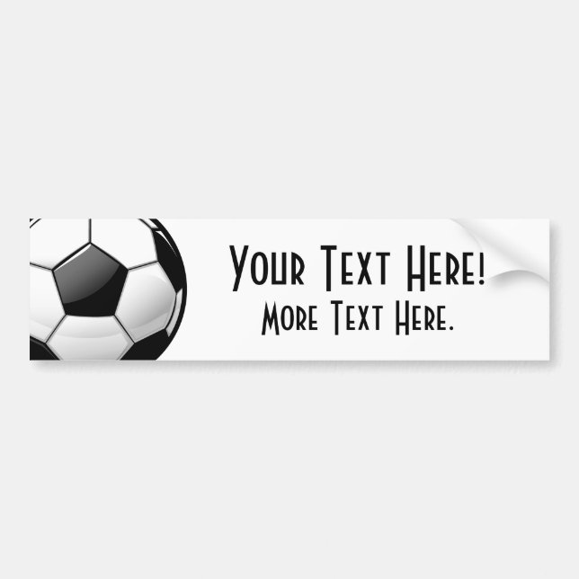 Glossy Classic Soccer Ball Bumper Sticker (Front)