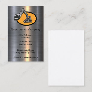 Glossy Classy Construction Business Cards