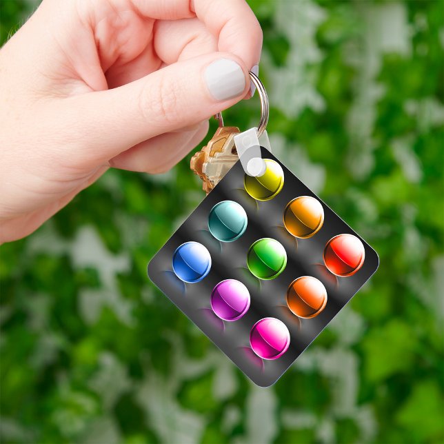 Glossy Colourful Sphere Icons Abstract Balls  Key Ring (Creator Uploaded)