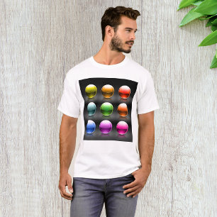 Glossy Colourful Sphere Icons Abstract Balls  T-Shirt