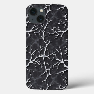 Glossy Dark Grey iPhone Case Branch Relief