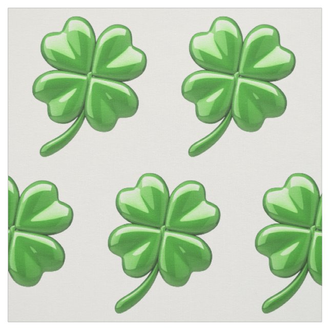Glossy four leaf clover fabric (Swatch)