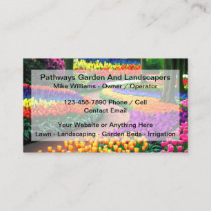 Glossy Garden And Landscaping Services Business Card