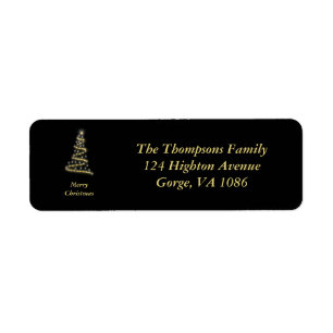 Glossy gold Christmas tree black