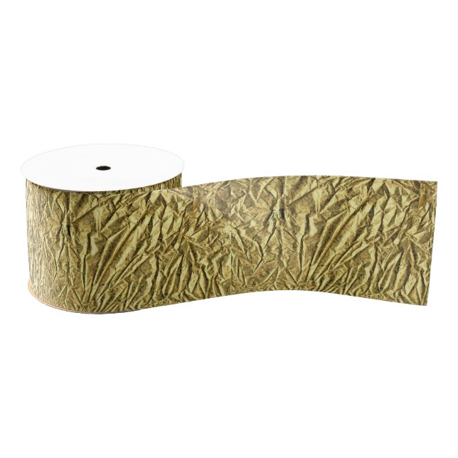 Glossy gold foil grosgrain ribbon (Spool)