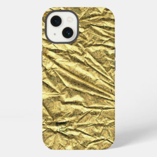 Glossy gold foil iPhone 13 case