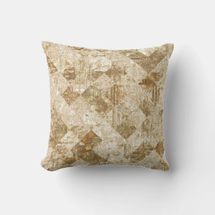 Glossy Golden Mosaic Brilliance Cushion