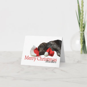 Glossy Grizzly Brother  Merry Christmas Holiday Card