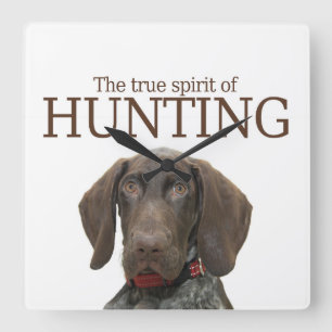 Glossy Grizzly true spirit of hunting Square Wall Clock