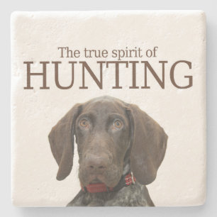 Glossy Grizzly true spirit of hunting Stone Coaster