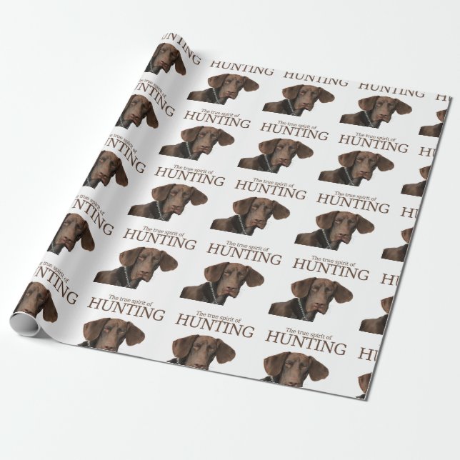 Glossy Grizzly true spirit of hunting Wrapping Paper (Unrolled)