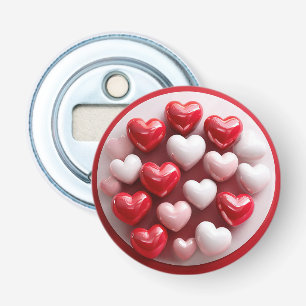 ❤️ Glossy Hearts Romantic Home Style Pop ✨ Bottle Opener