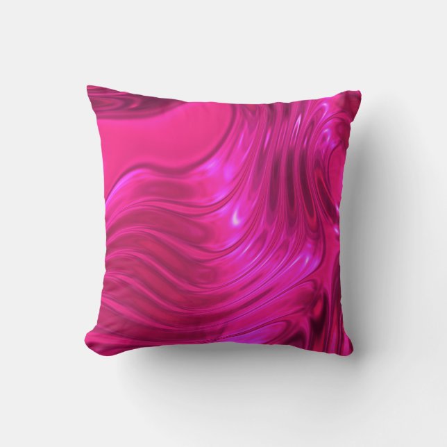 Glossy Hollywood Cerise Super Pink Cushion (Front)