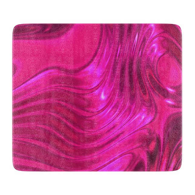 Glossy Hollywood Cerise Super Pink Cutting Board (Front)
