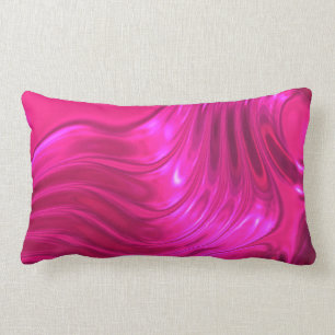 Glossy Hollywood Cerise Super Pink Lumbar Cushion