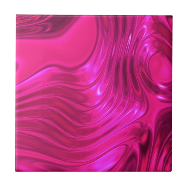 Glossy Hollywood Cerise Super Pink Tile (Front)