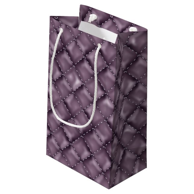 Glossy Leather Texture Small Gift Bag (Back Angled)