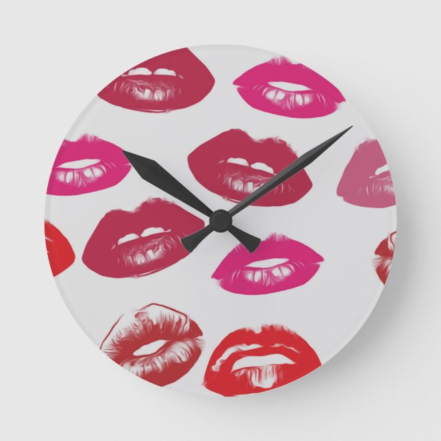 Glossy Lips Round Clock (Front)