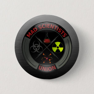 Glossy Mad Scientist Union Button