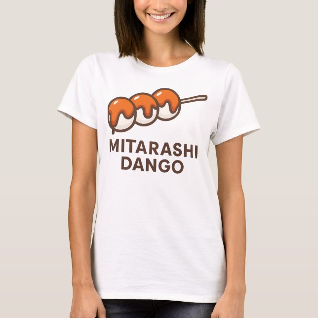 Glossy Mitarashi Dango Illustration T-Shirt (Front)