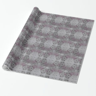 Glossy Modern Angel Vintage Floral Rose Wrapping Paper