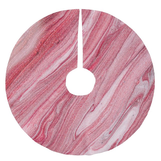 Glossy Nail Polish: Textured Background Brushed Polyester Tree Skirt (Front)