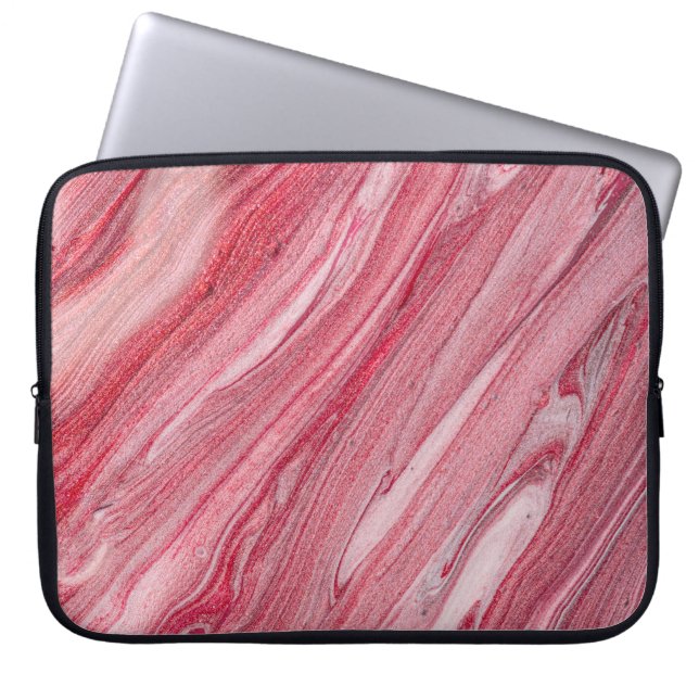 Glossy Nail Polish: Textured Background Laptop Sleeve (Front)