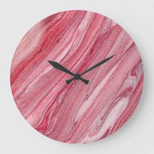 Glossy Nail Polish: Textured Background Large Clock
