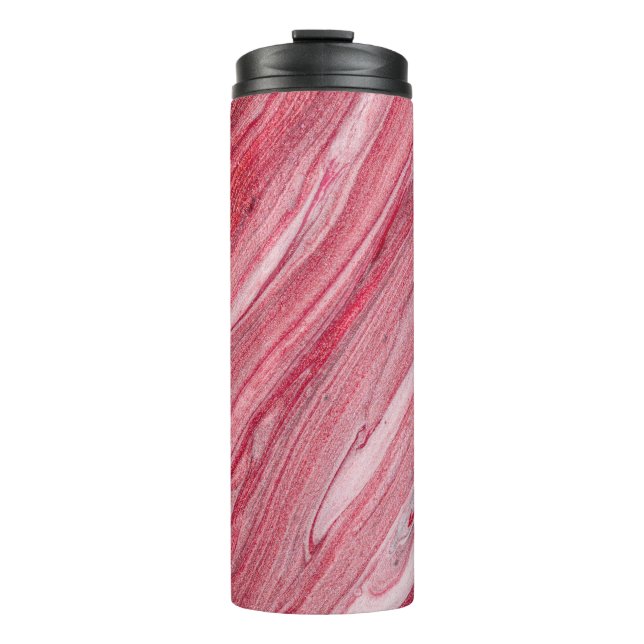 Glossy Nail Polish: Textured Background Thermal Tumbler (Front)
