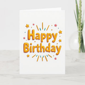 Glossy Orange Birthday Card