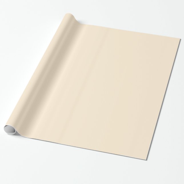 Glossy Papaya Whip Off-White Wrapping Paper (Unrolled)