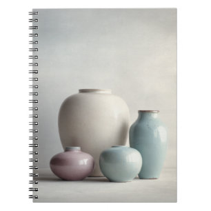 Glossy Pastel Ceramic Vase Still Life Notebook