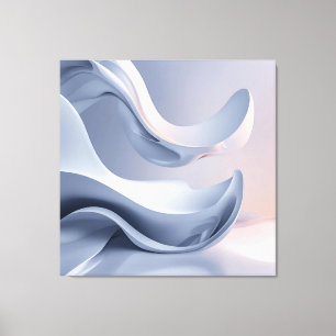 Glossy Pastel Flow – Abstract Digital Art for Mode Canvas Print