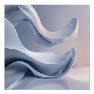 Glossy Pastel Flow – Abstract Digital Art for Mode Poster