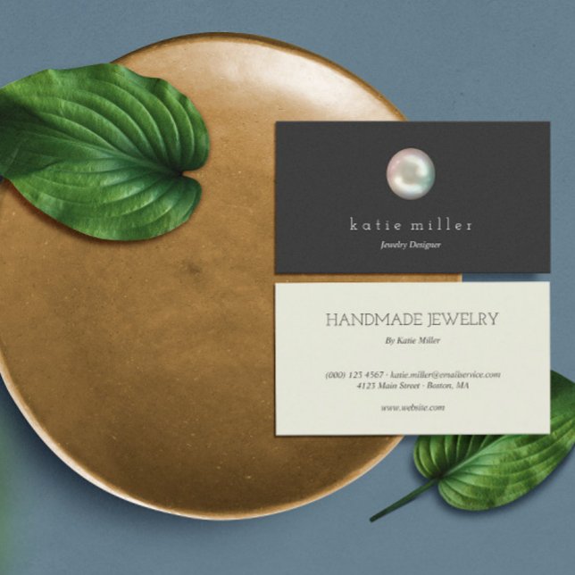 Glossy Pearl | Jewelry Designer Business Card (Creator Uploaded)